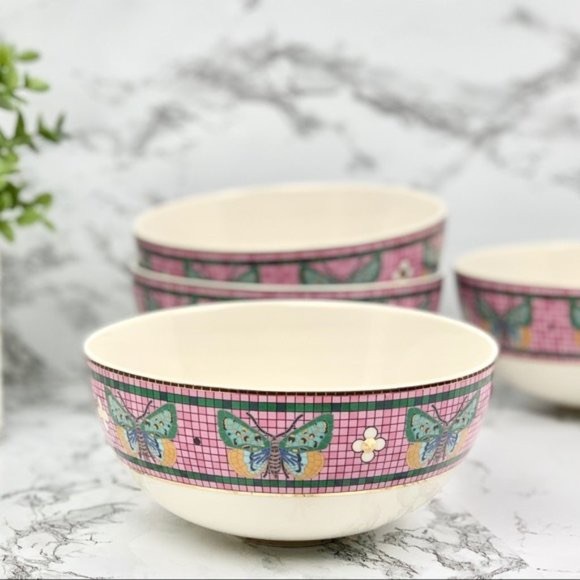 Anthropologie Other - Anthropologie bistro Butterfly Garden Tile Bowl